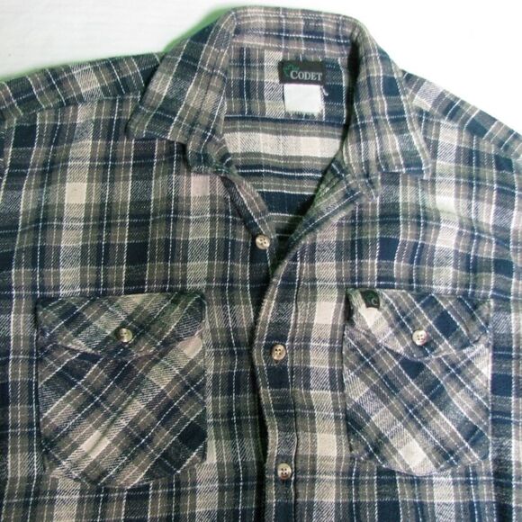 Vintage Codet Flannel Button-Down Shirt - Picture 2 of 6